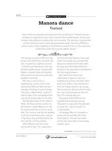 ‘Manora dance’ story from Thailand