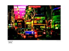 Busy city street – photo poster