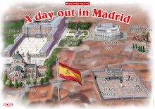 Day out in Madrid map poster