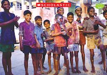Children at the Holi festival
