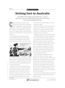 Setting foot in Australia – Captain Cook