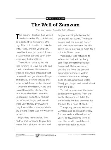 The Story of Zamzam Water