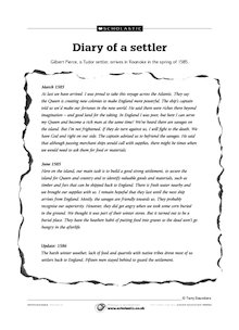 Diary of a Tudor settler