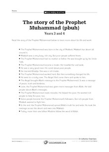 The story of the Prophet Muhammad – years 3/4