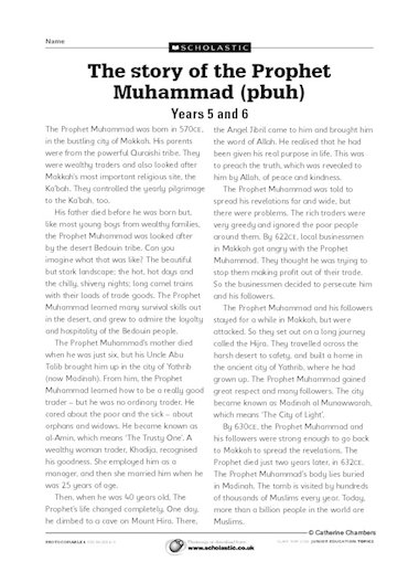short essay life of prophet muhammad in english