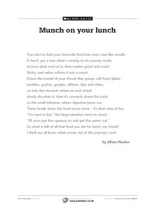 ‘Munch on your lunch’ poem