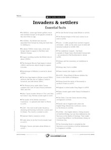 Invaders and settlers: essential facts