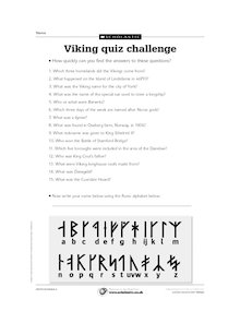 Viking quiz challenge