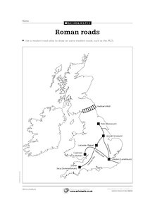 Roman Britain: Map of Roman roads