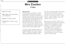 Philip Pullman’s The Northern Lights: profile of Mrs Coulter
