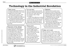 Industrial Revolution – fact sheet