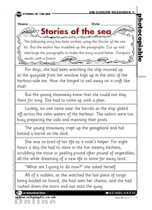 Stories of the sea – reordering paragraphs