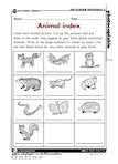 Animal index (1 page)