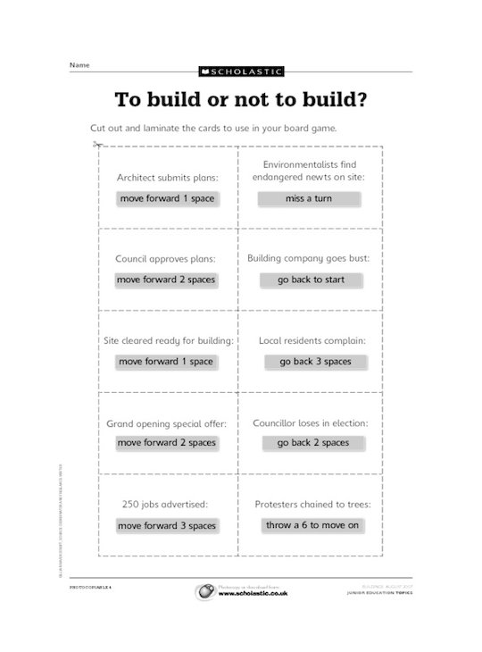 To build or not to build? - game cards