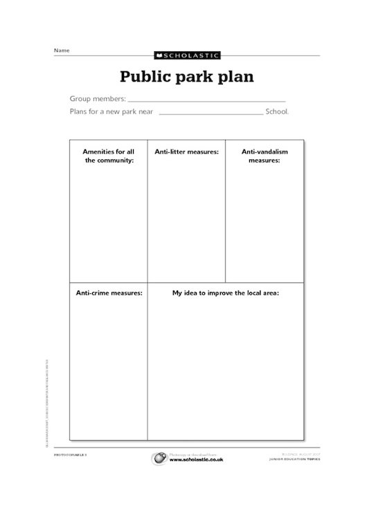 Public park plan