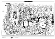Victorian street – illustration poster