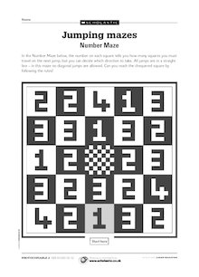 Marvellous Mazes: Number Maze