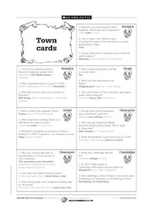 Tudor Troupe Game: Town cards