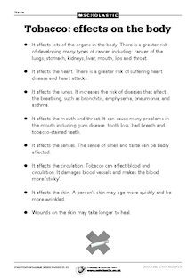 Tobacco: effects on the body