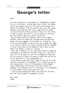 On safari! – George’s letter