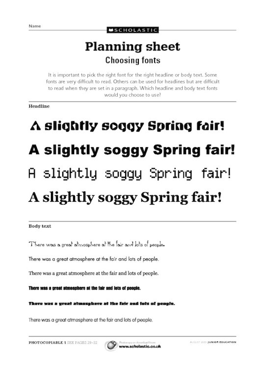 Read All About It! - Choosing fonts