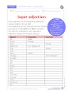 Super adjectives – comparative and superlative adjectives