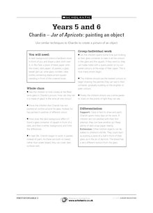 Painting an object – teachers’ notes, yrs 5/6