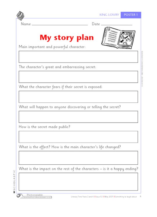 My story plan - planning grid