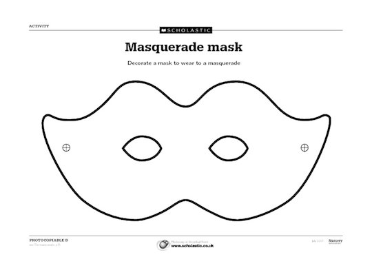Masquerade mask - Scholastic Shop
