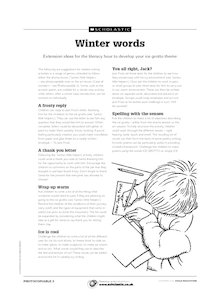 Winter words