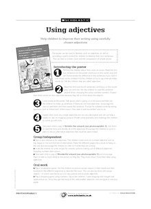 Using adjectives