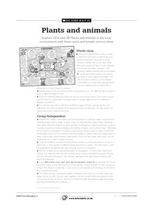 Plants and animals