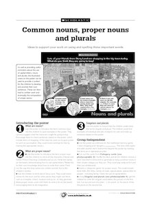 Nouns and plurals activities