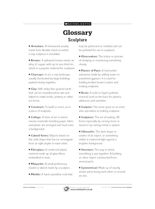 Sculpture - glossary 