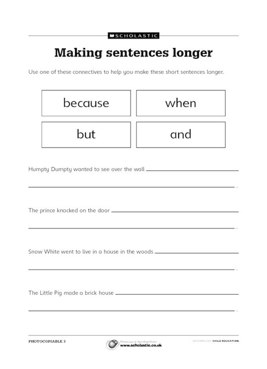 Making sentences longer