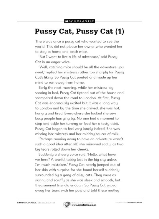 Pussy Cat, Pussy Cat (1)