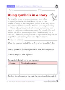 Traditional stories – Using symbols in a story