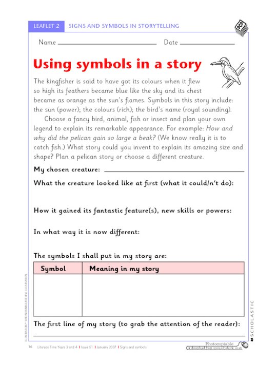 Traditional stories - Using symbols in a story