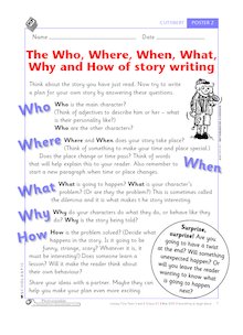 The who, where, when, what, why and how of story writing