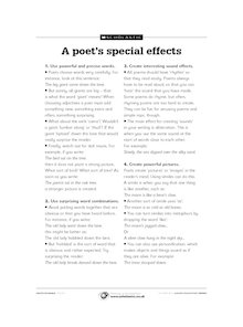 Writing poetry – A poet’s special effects