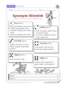 Synonym Skirmish – word game