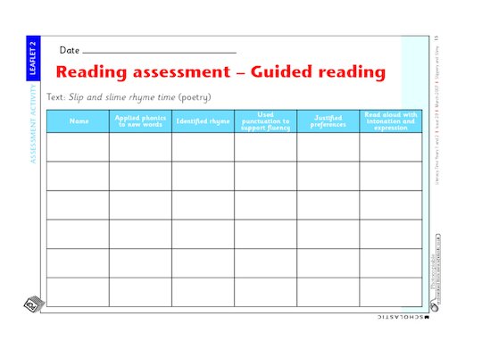 Reading assessment