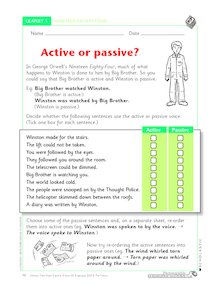 Nineteen Eighty-Four – Active and passive verbs