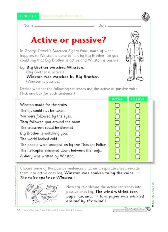 _Nineteen Eighty-Four_ - Active and passive verbs