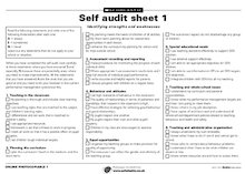 Performance management review – Self audit sheets