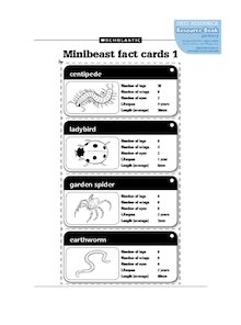 Minibeast fact cards 1