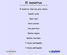 Year 4 Spanish – El monstruo