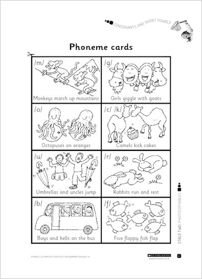 Phoneme cards