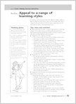 Appeal to a range of learning styles (1 page)