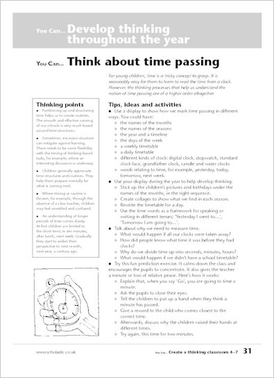 Think about time passing